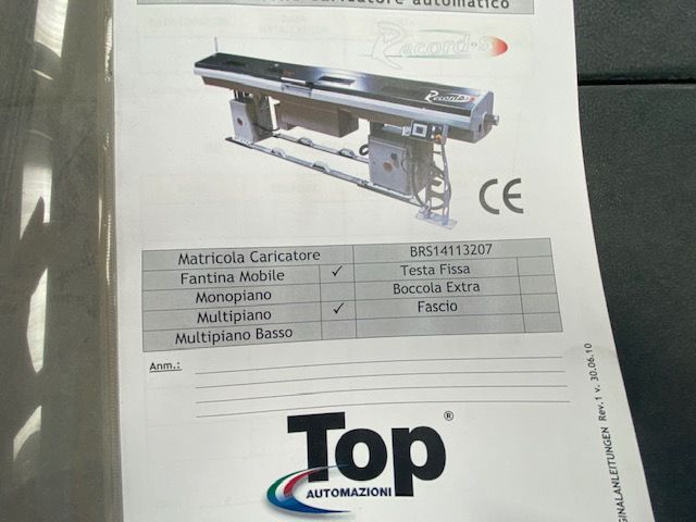 Bar loader TOP AUTOMAZIONI REKORD 337