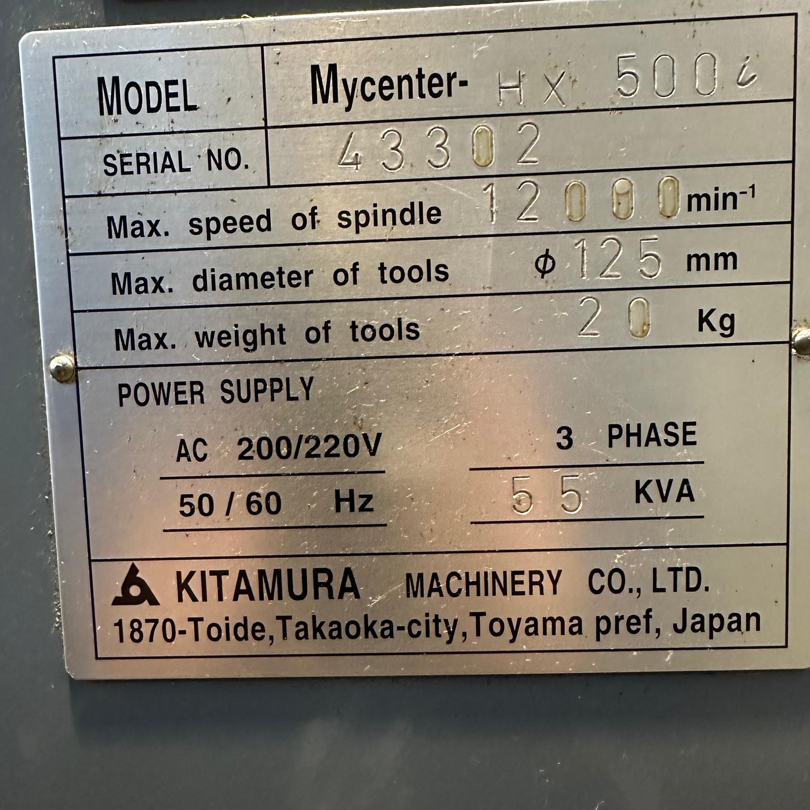 Horizontal machining center KITAMURA HX500i