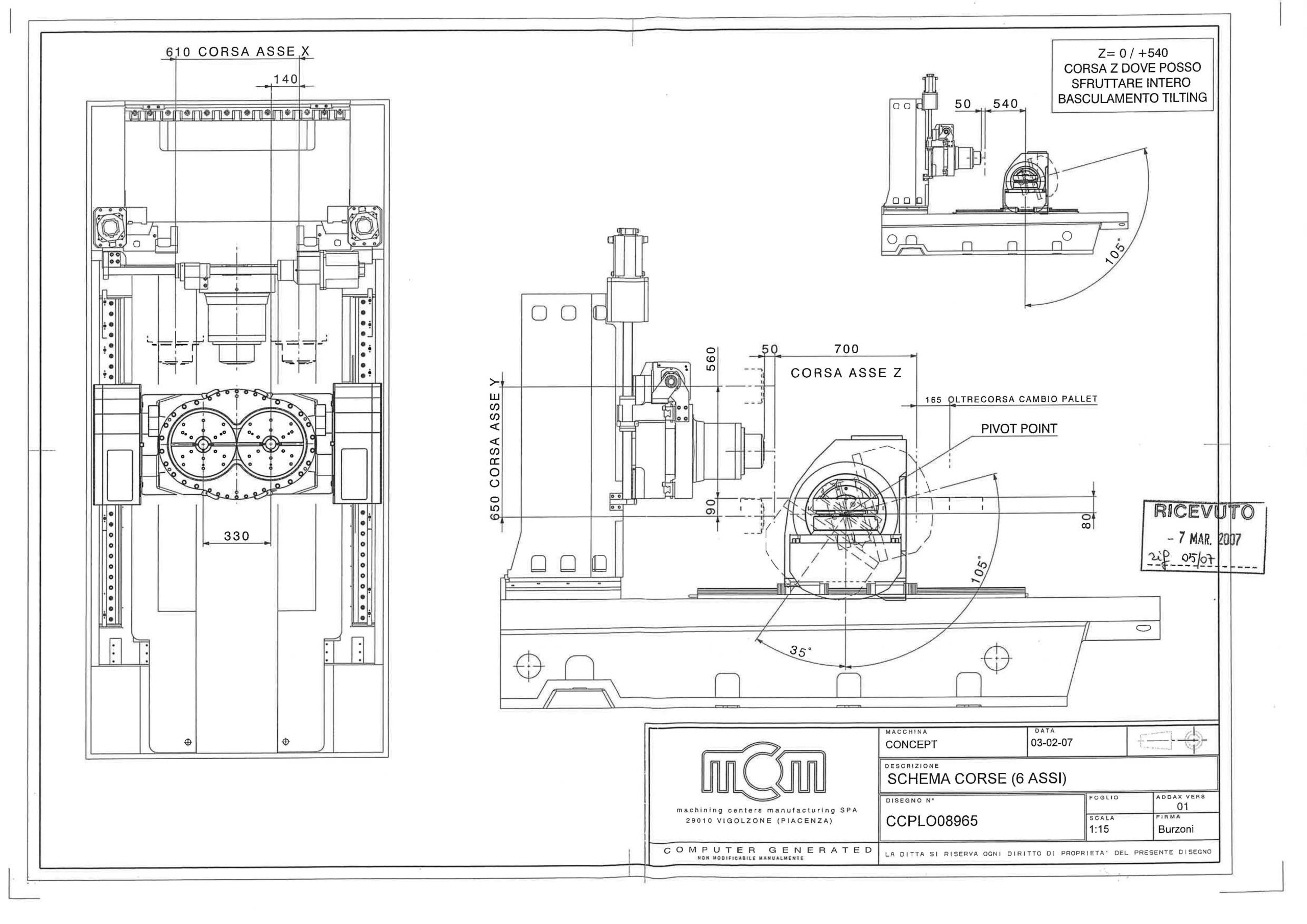 Horizontal machining center MCM CONCEPT
