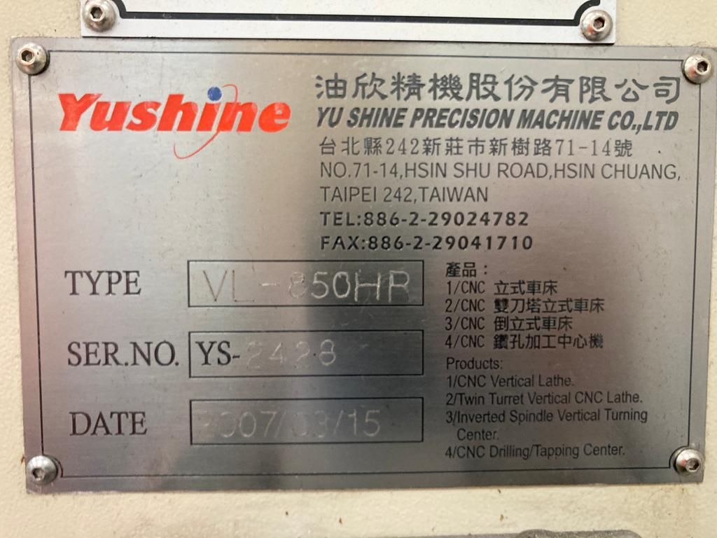 Vertical lathe/Turning mill SUMMIT VL850