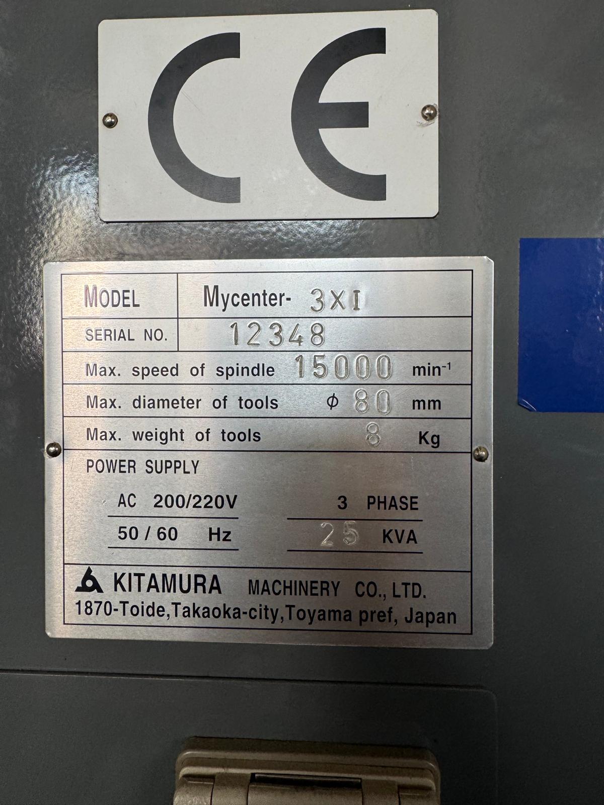 Vertical machining center KITAMURA M3XI SPARK CHANGER