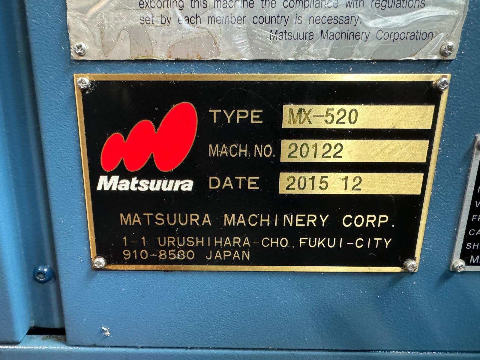 Vertical machining center MATSUURA MX-520