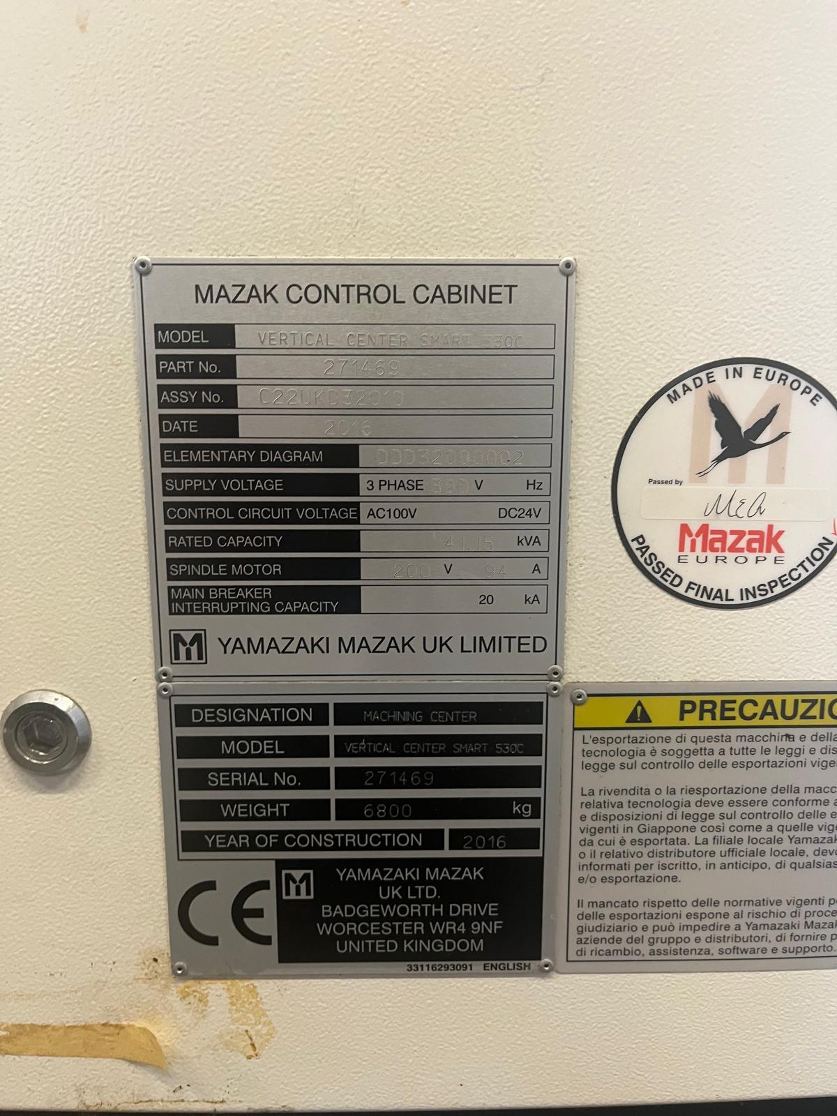Vertical machining center MAZAK SMART 530C