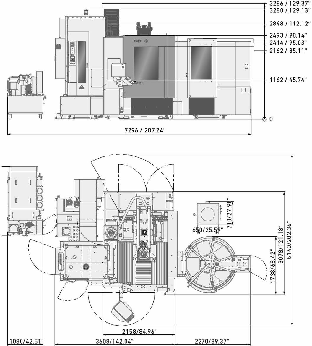 Vertical machining center MIKRON MILL E 700 U