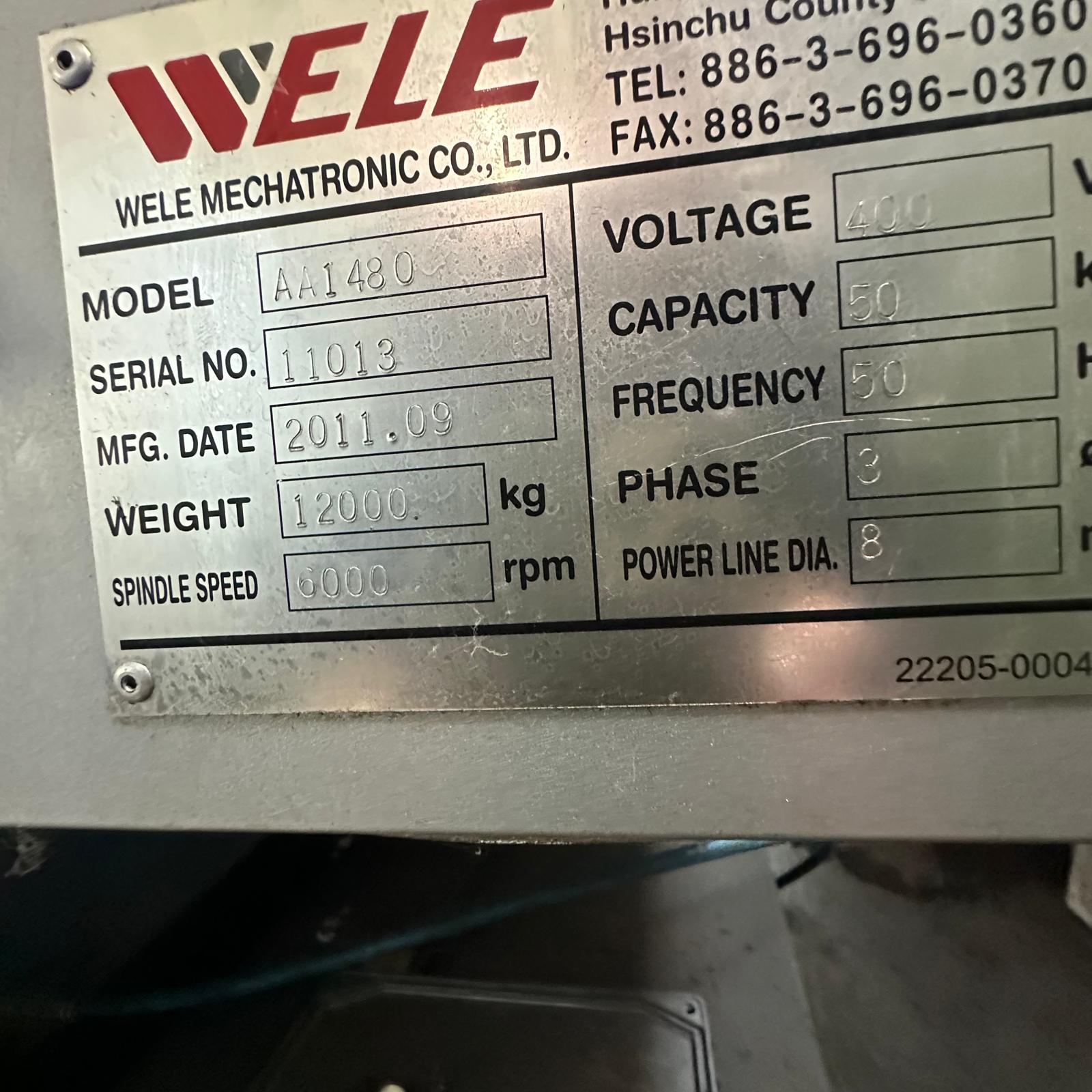 Vertical machining center WELE AA1480#50