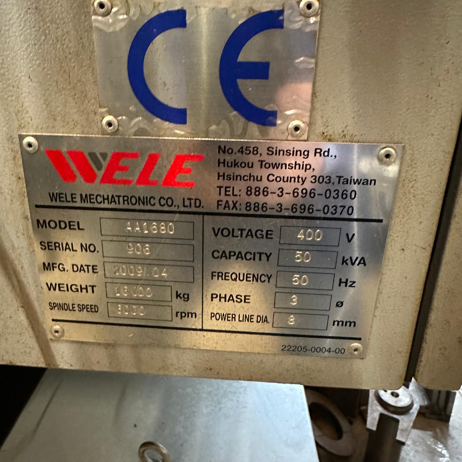 Vertical machining center WELE AA1680#50