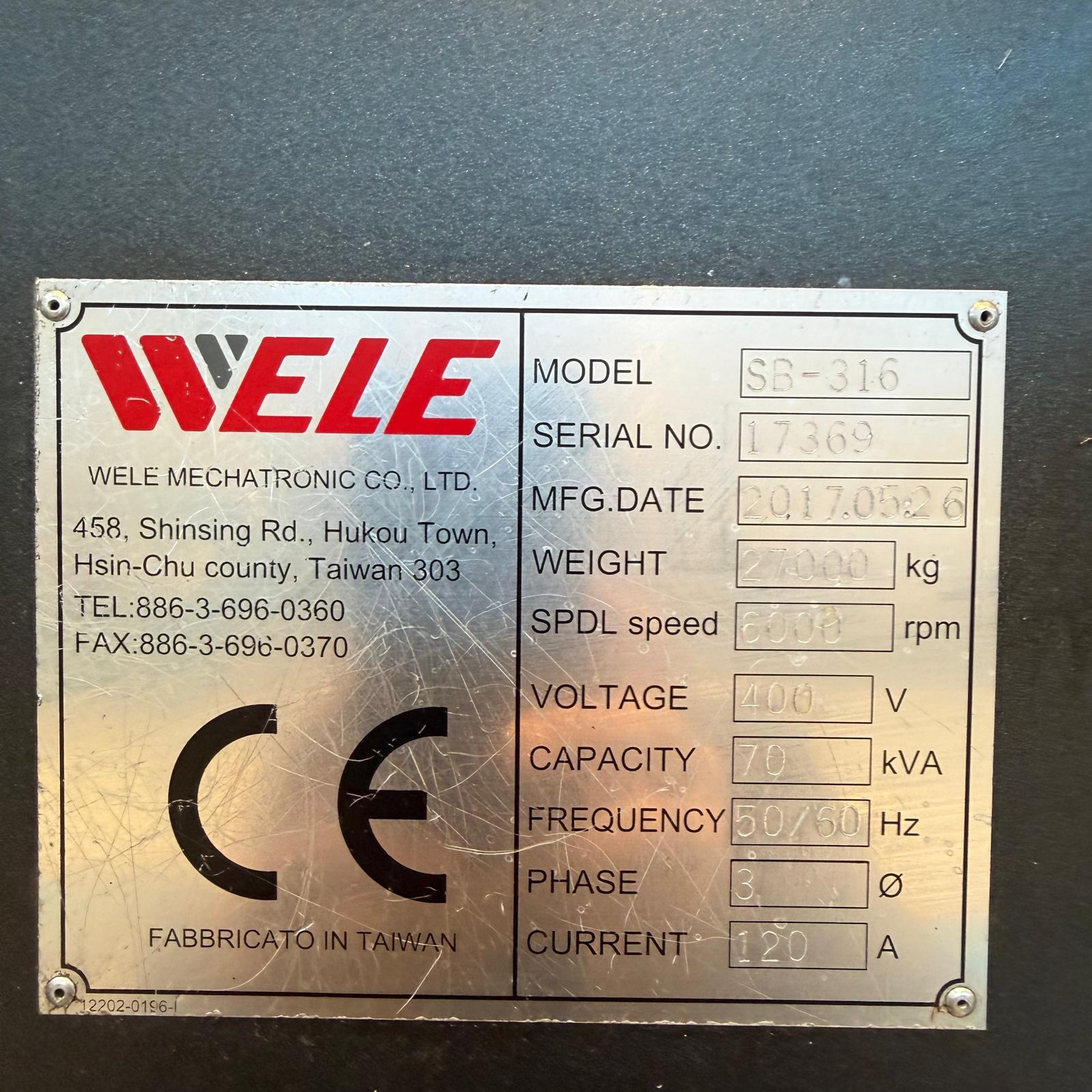 Vertical machining center WELE SB-316